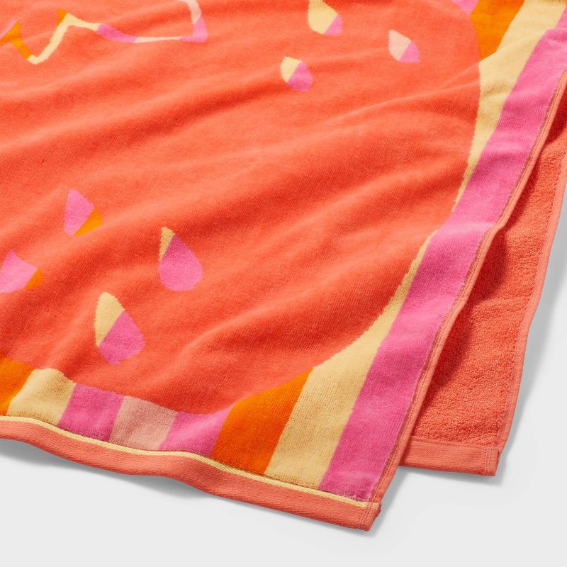 slide 2 of 3, XL Jacquard Strawberries Beach Towel - Sun Squad™: 100% Cotton, Lightweight, Machine Washable, Art Design, 1 ct