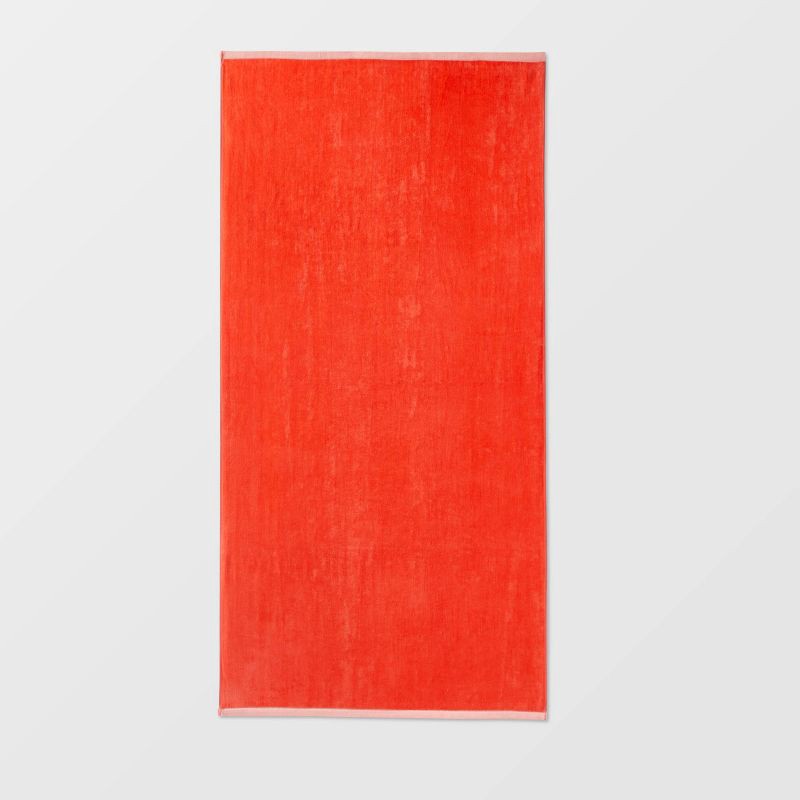 slide 1 of 4, XL WOW Reversible Beach Towel Coral - Sun Squad™: 100% Cotton, Lightweight, Quick-Dry, OEKO-TEX Certified, 1 ct