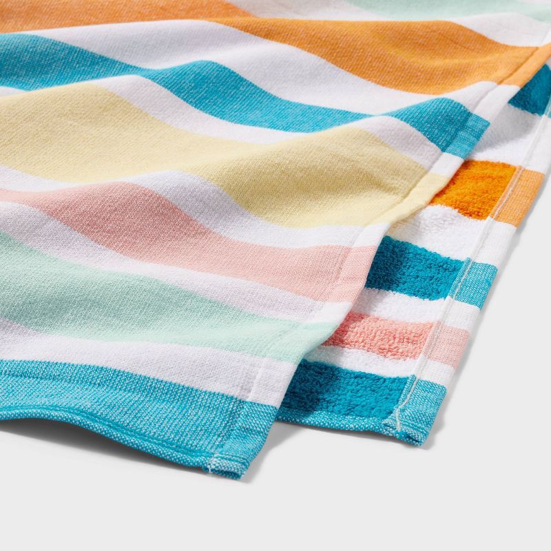 slide 3 of 4, Jumbo Striped Beach Towel - Sun Squad™: Cotton Terry, Lightweight, Machine Washable, 72"x60", 1 ct