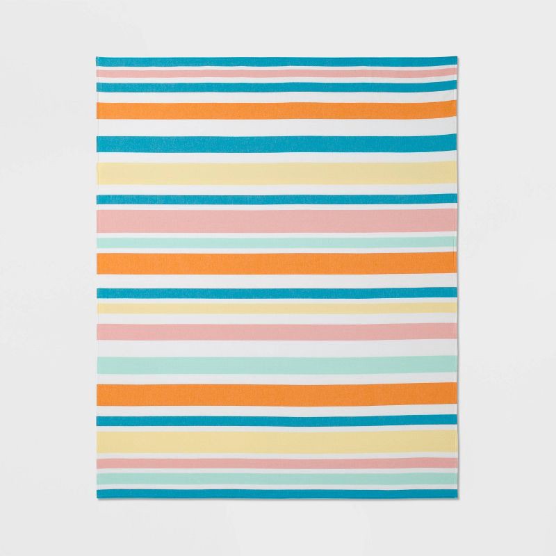 slide 1 of 4, Jumbo Striped Beach Towel - Sun Squad™: Cotton Terry, Lightweight, Machine Washable, 72"x60", 1 ct