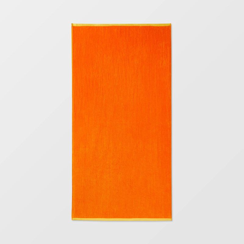 slide 1 of 3, XL WOW Reversible Beach Towel Orange - Sun Squad™: Lightweight Cotton, Quick Dry, Machine Washable, 1 ct