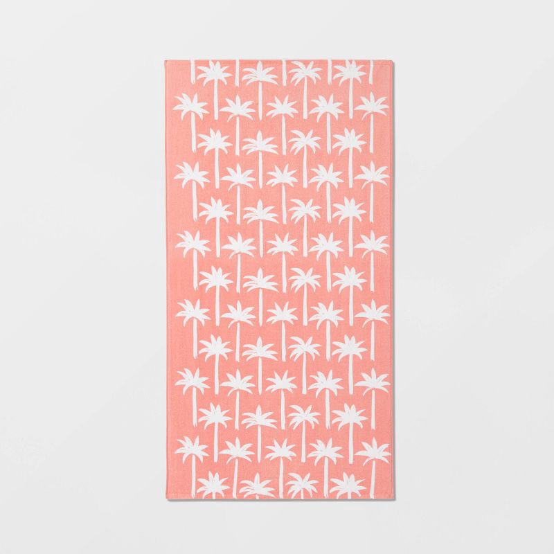 slide 1 of 4, Palm Tree Printed Beach Towel - Sun Squad™, 1 ct