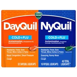 Vicks DayQuil & NyQuil Cold & Flu Medicine LiquiCaps - 48ct