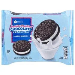 SE Grocers Double Stuffed Chocolate Sandwich Creme Cookies