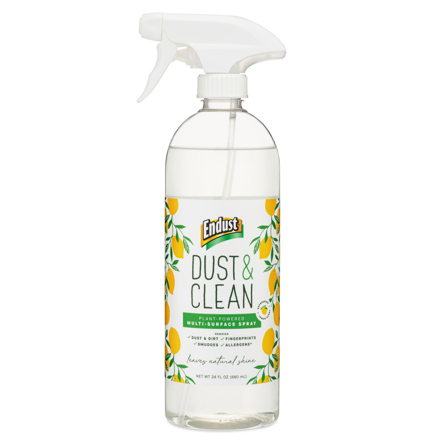 slide 1 of 2, Endust Dust & Clean Plant-Based Lemon Scent Multi-Surface Spray 28 oz, 28 oz