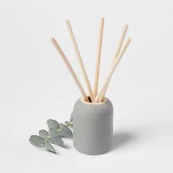 100ml Matte Textured Ceramic Lavender Eucalyptus Diffuser Gray – Threshold™: Home Aromatherapy, No Battery