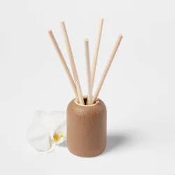 100ml Matte Textured Ceramic Coconut Water & Orchid Diffuser Brown– Threshold™: Aromatherapy,