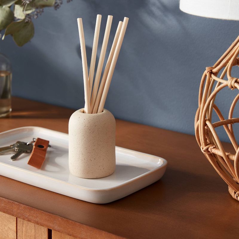 slide 2 of 3, Matte Textured 100ml Ceramic Diffuser Ivory/Island Starfruit and Nectarine - Threshold™, 100 ml