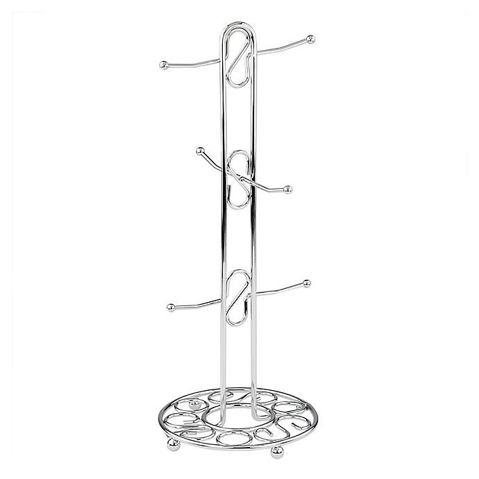 slide 2 of 4, Home Basics Steel Mug Tree - Chrome, 1 ct