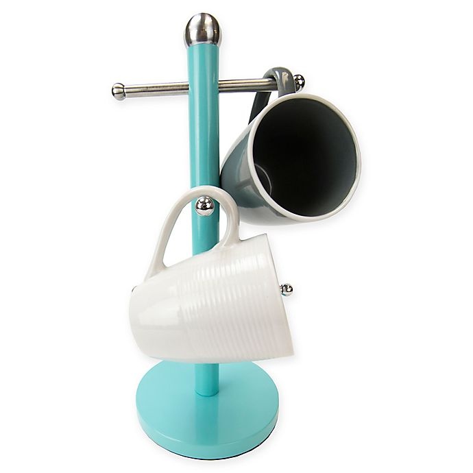 slide 1 of 2, Home Basics Mug Tree - Turquoise, 1 ct