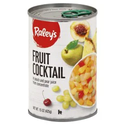 Raleys Raley's Fruit Cocktail, In Peach And Pear Juice From Concentrate 15 Oz