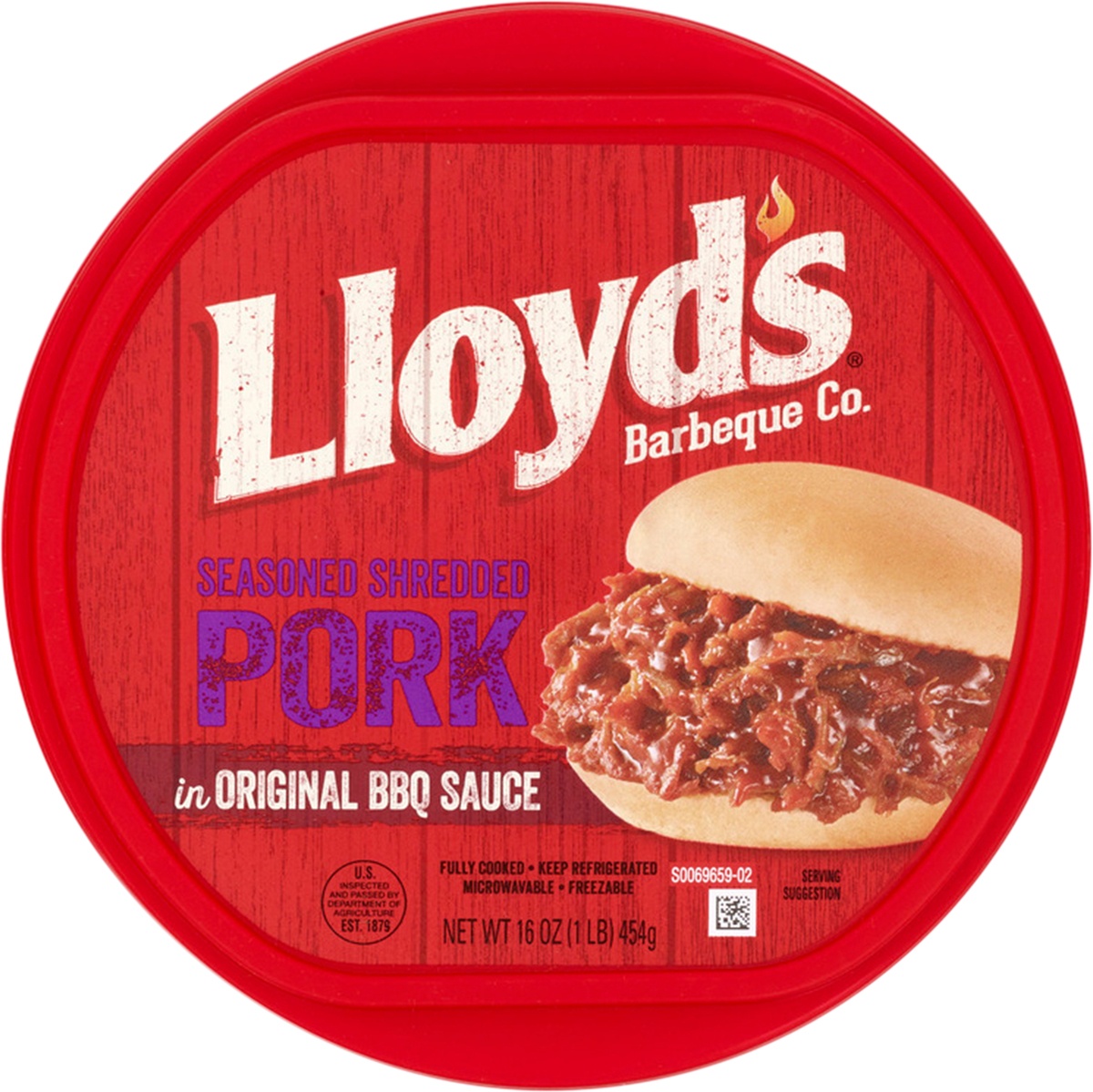 slide 4 of 9, Lloyd's Seasoned Shredded Pork in Original BBQ Sauce, 16 oz