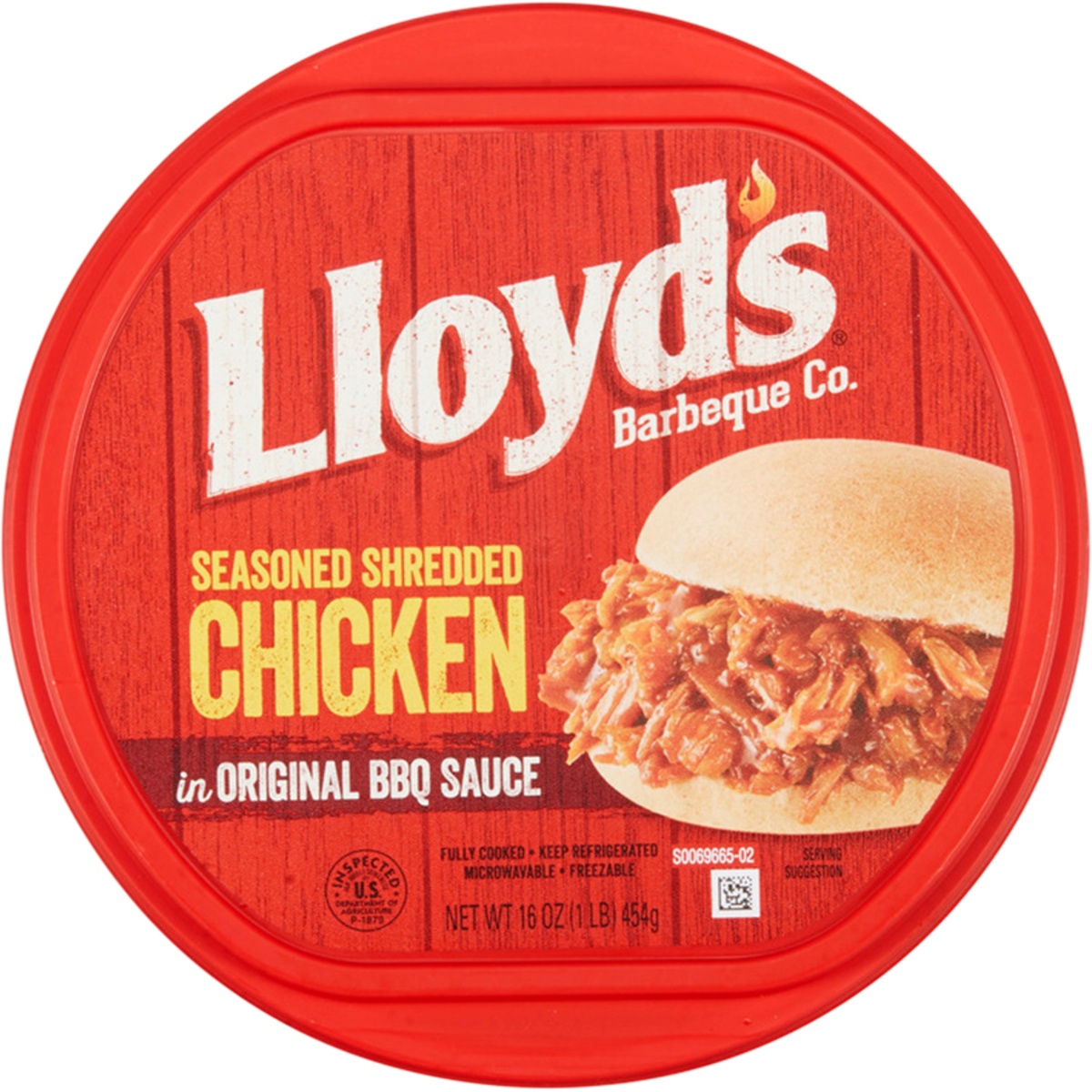 slide 4 of 7, Lloyd's Barbeque Co. Seasoned Shredded Chicken in Original BBQ Sauce 16 oz. Tub, 16 oz