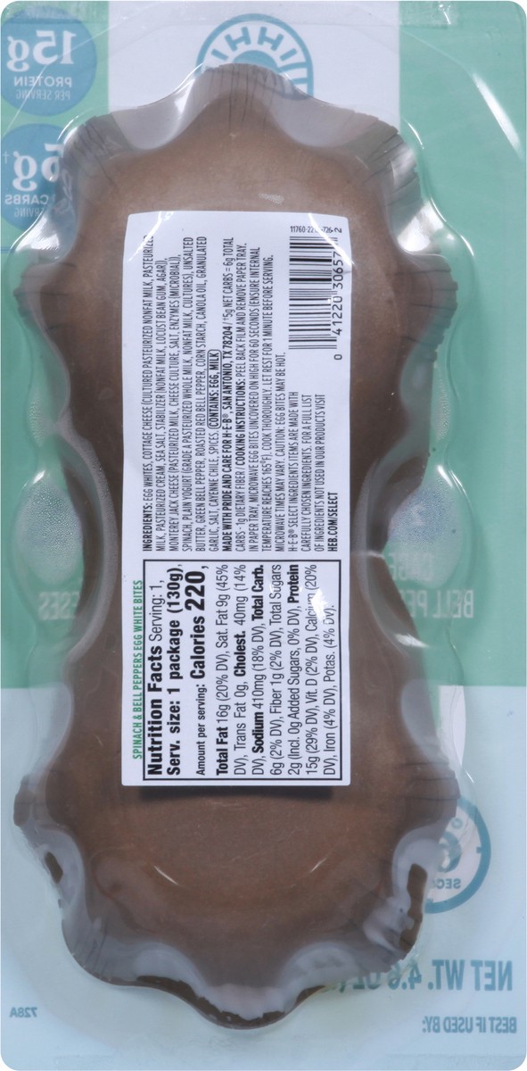 slide 6 of 14, Higher Harvest by H-E-B Low-Carb Lifestyle Egg White Bites – Spinach & Bell Pepper, 2 ct