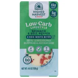 Higher Harvest by H-E-B Low-Carb Lifestyle Egg White Bites – Spinach & Bell Pepper