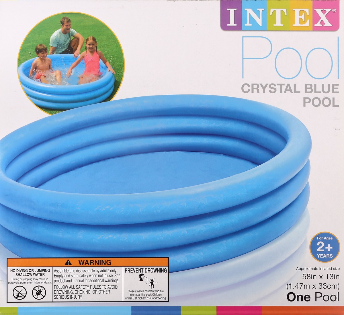 slide 4 of 4, Intex Pool, Crystal Blue, 1 ct