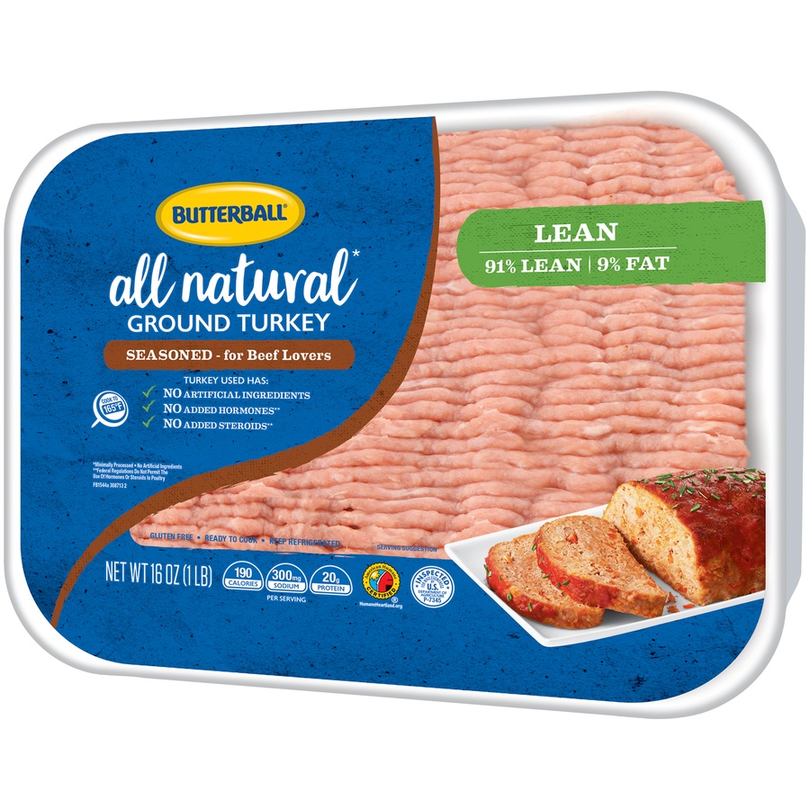 slide 3 of 8, Butterball Everyday Fresh Seasoned Ground Turkey 91% Lean, 16 oz