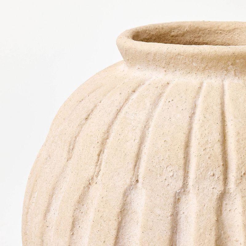 slide 3 of 3, Threshold designed w/Studio McGee Tall Carved Ceramic Vase - Threshold™ designed with Studio McGee, 1 ct