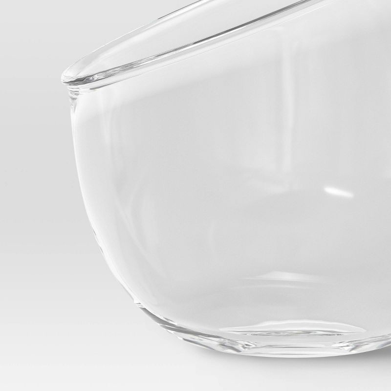 slide 3 of 3, Angled Round Glass Vase - Threshold™: Watertight Decor, Hand Wash, Tabletop Display, 5.9" Height, 1 ct