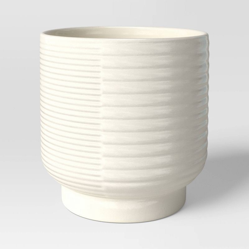 slide 1 of 3, Ceramic Planter White - Threshold™, 1 ct
