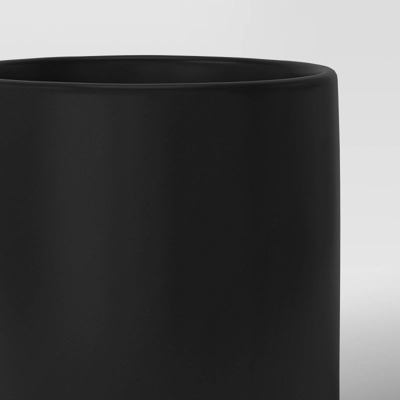 slide 3 of 3, Ceramic Planter Matte Black - Threshold™: Indoor Tabletop Decorative Vase, No Drainage, 5.25", 1 ct