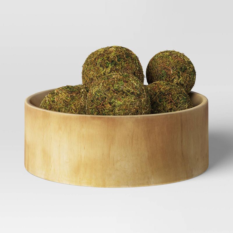 slide 1 of 3, Decorative Moss Ball Filler Dark Moss Green - Threshold™, 1 ct