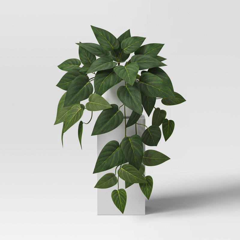 slide 1 of 4, Artificial Philodendron Plant in Modern Ceramic Pot - Threshold™, 1 ct