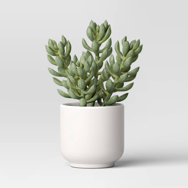 slide 1 of 4, Artificial Succulent Plant - Threshold™: Indoor Greenery, Faux Succulent in Melamine Pot, 1 ct