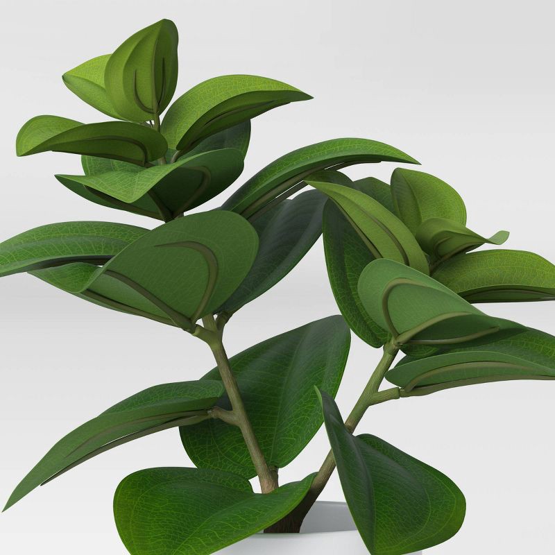 slide 4 of 5, Artificial Leaf Plant - Threshold™: Peperomia Caperata in Melamine Pot, Indoor Faux Flora Decor, 1 ct