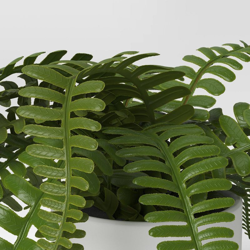 slide 4 of 5, Artificial Fern Plant Light - Threshold™: Indoor Faux Greenery, Melamine Pot, Tabletop Decor, 1 ct