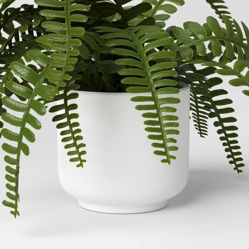 slide 5 of 5, Artificial Fern Plant Light - Threshold™: Indoor Faux Greenery, Melamine Pot, Tabletop Decor, 1 ct