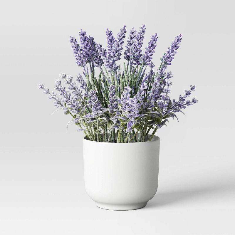 slide 1 of 4, Artificial Mini Arrangement Potted Plant Lavender - Threshold™, 1 ct