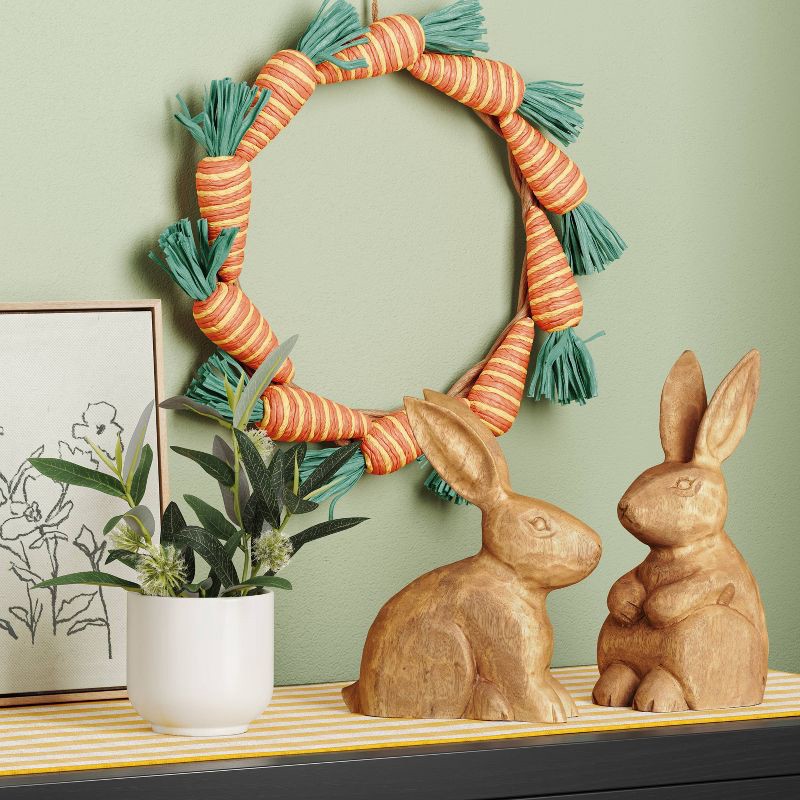 slide 3 of 4, Artificial Thistle and Leaf Mini Arrangement Potted Plant - Threshold™, 1 ct