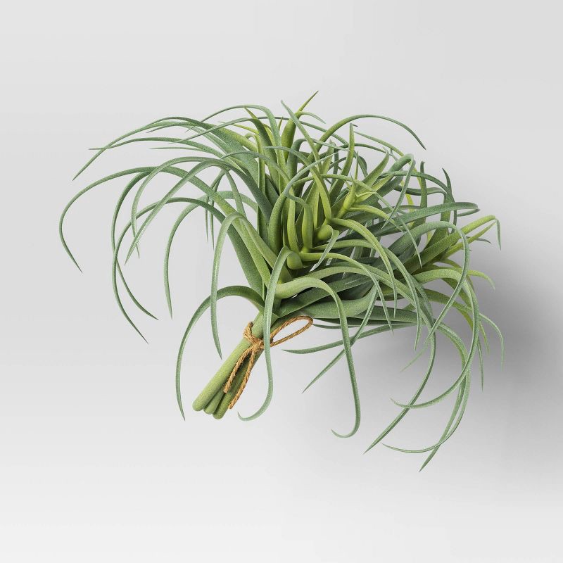 slide 1 of 3, Air Plant Mini Stem Bundle - Threshold™: Faux Succulent Decor, Indoor Artificial Leaf Sprays, 7" Height, 1 ct