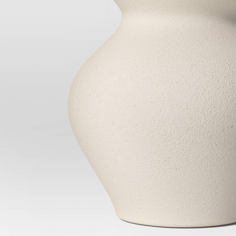 slide 3 of 3, Tall Ceramic Organic Modern Vase - Threshold™: Hand Wash, Tabletop Decor, Watertight Bottle Vase, 1 ct