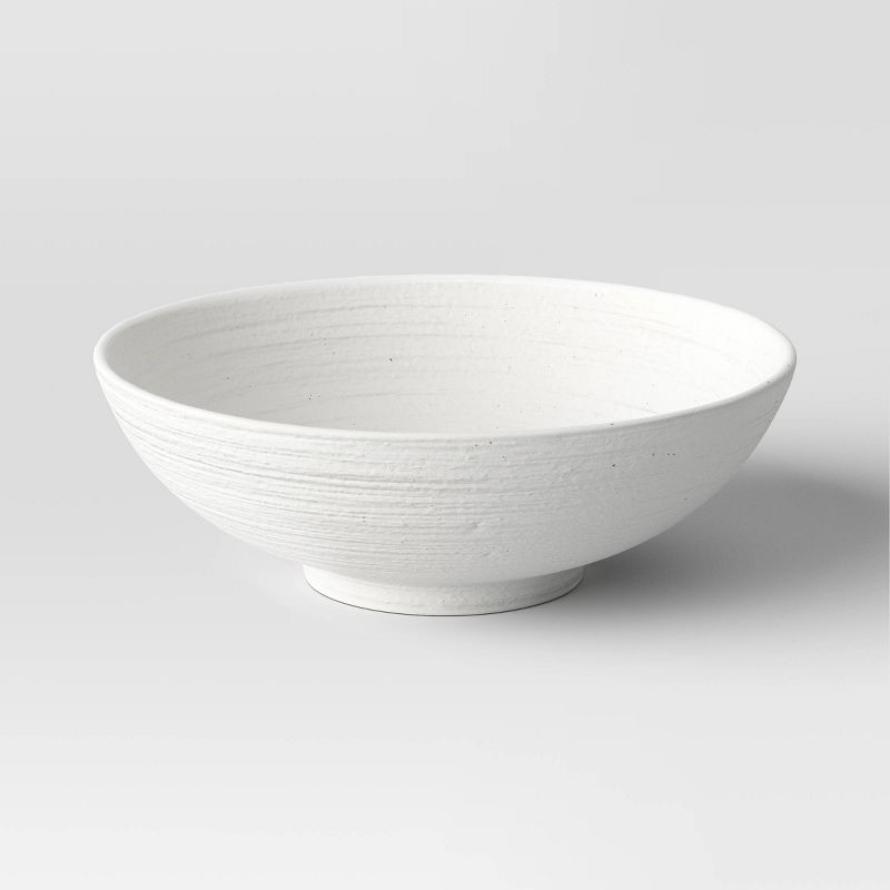 slide 1 of 3, Ceramic Textured Bowl White - Threshold™: Round, Decorative, Not for Food Use, 1 ct