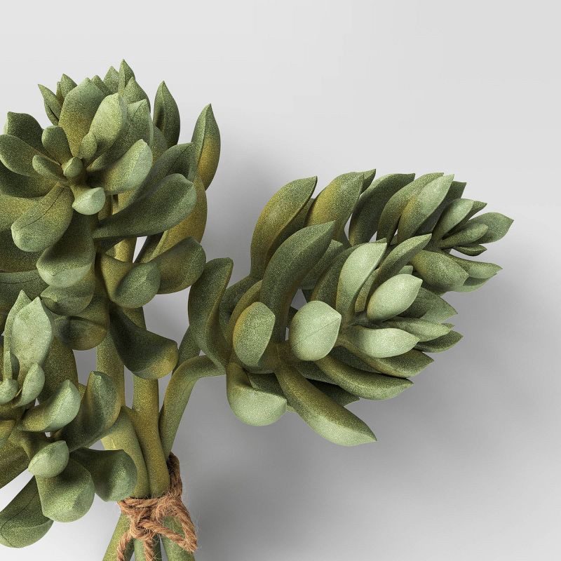 slide 4 of 4, Sedum Succulent Mini Stem Bundle - Threshold™: Faux Floral Decor, Indoor Artificial Plant Spray, 7" Height, 1 ct