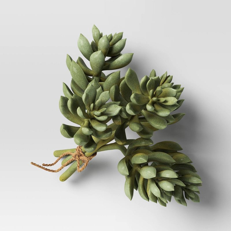 slide 1 of 4, Sedum Succulent Mini Stem Bundle - Threshold™: Faux Floral Decor, Indoor Artificial Plant Spray, 7" Height, 1 ct