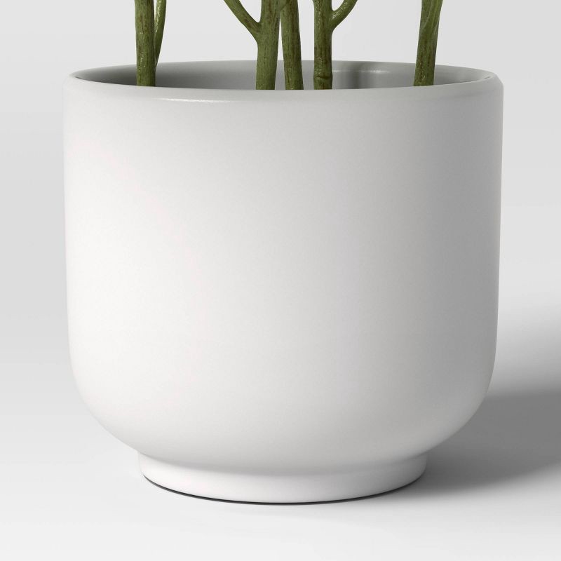 slide 4 of 4, Artificial Eucalyptus Plant - Threshold™: Indoor Greenery Decor, 10" Tall, White Pot, 1 ct