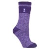 slide 2 of 5, Heat Holders Women’s Snowdrop Block Twist Crew Socks, 1 Pair/Pack, Pur/Lil Size 5-9, us 5 ct; 9