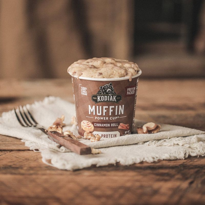 slide 7 of 8, Kodiak Cakes Kodiak Protein-Packed Cinnamon Roll Muffin Power Cup - 2.36oz, 2.36 oz