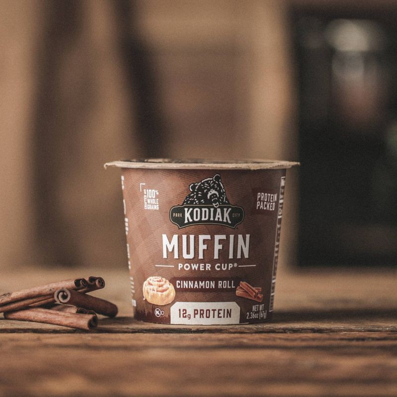 slide 8 of 8, Kodiak Cakes Kodiak Protein-Packed Cinnamon Roll Muffin Power Cup - 2.36oz, 2.36 oz