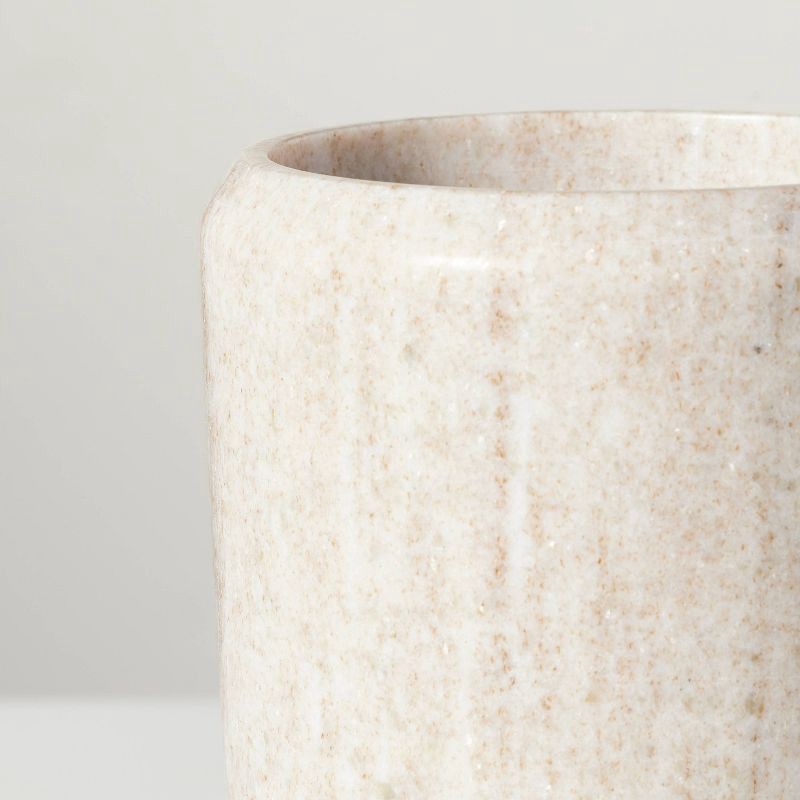 slide 3 of 3, Hearth & Hand with Magnolia Marble Utensil Storage Warm Beige - Hearth & Hand™ with Magnolia: Kitchen Island Organizer, Countertop Crock, 1 ct