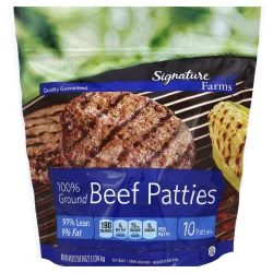 S Farms Beef Patties Grnd 91%Lean 9%Fat