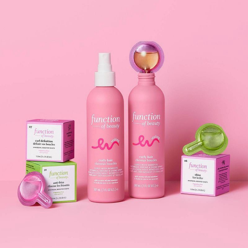 slide 3 of 6, Function of Beauty Curls with Benefits Define, Detangle & Shine Spray for Curly / Coily Hair - 7 fl oz, 7 fl oz