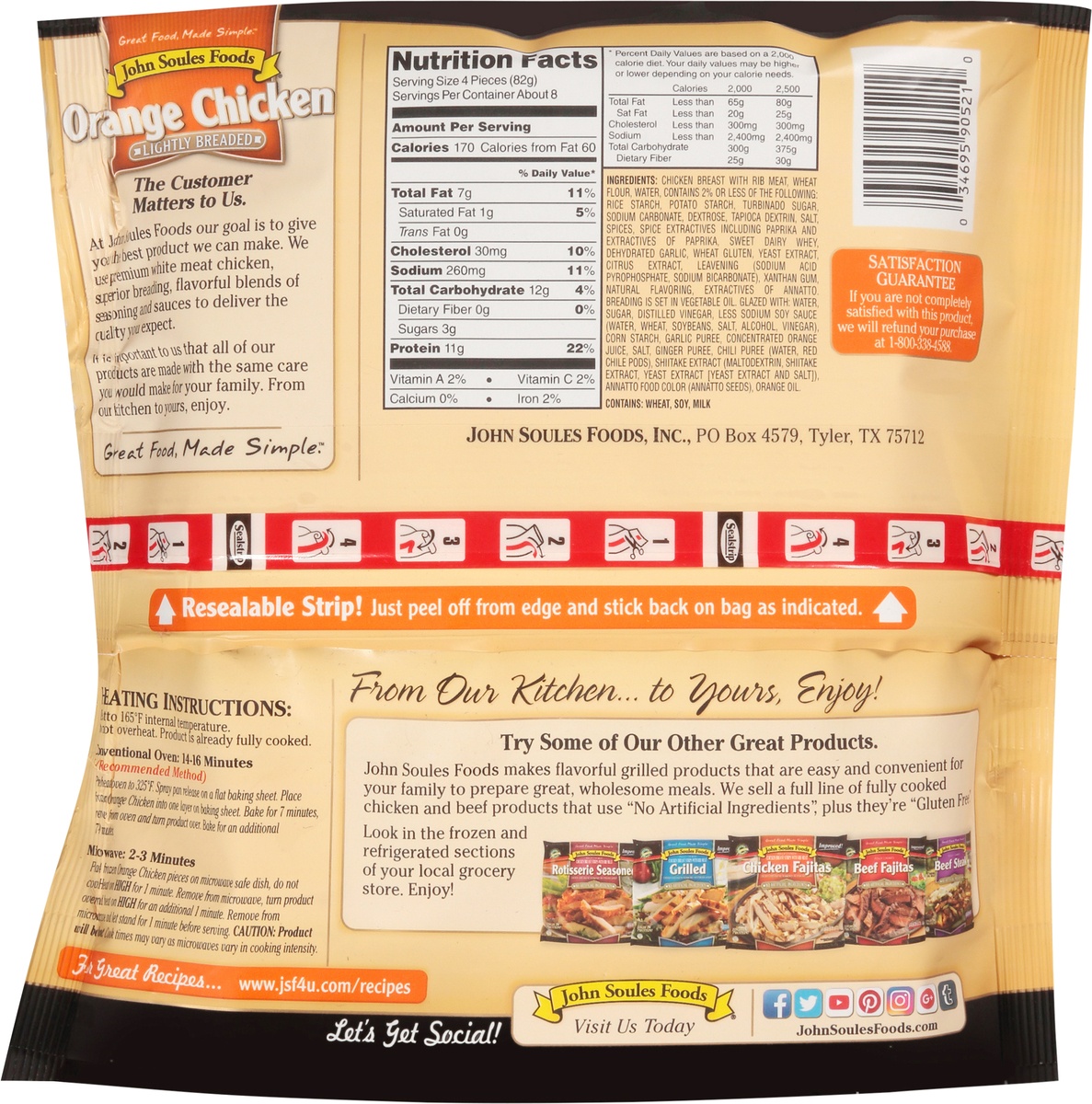 slide 2 of 7, John Soules Foods Orange Chicken 24 OZ Bag, 24 oz