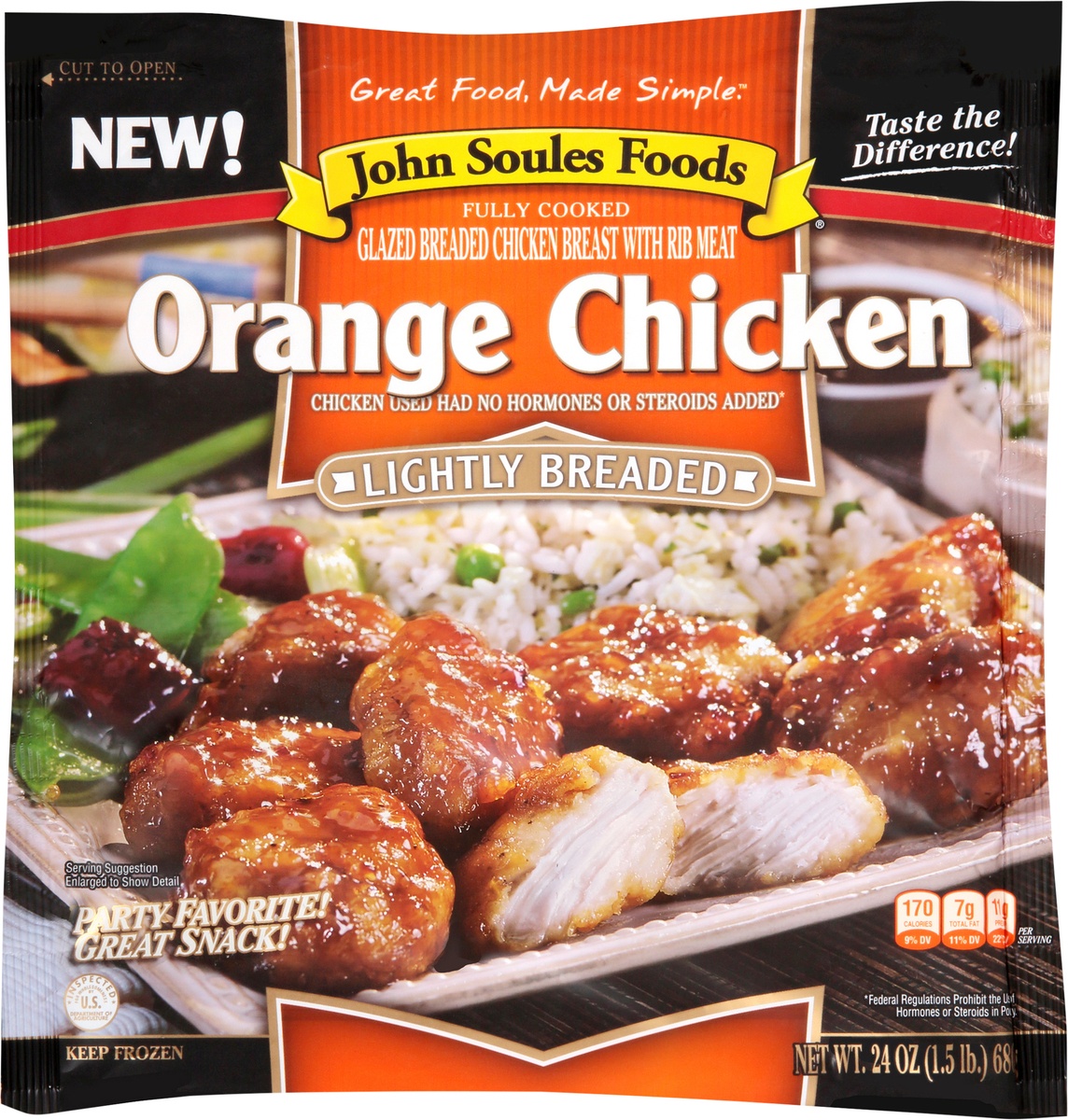 slide 6 of 7, John Soules Foods Orange Chicken 24 OZ Bag, 24 oz