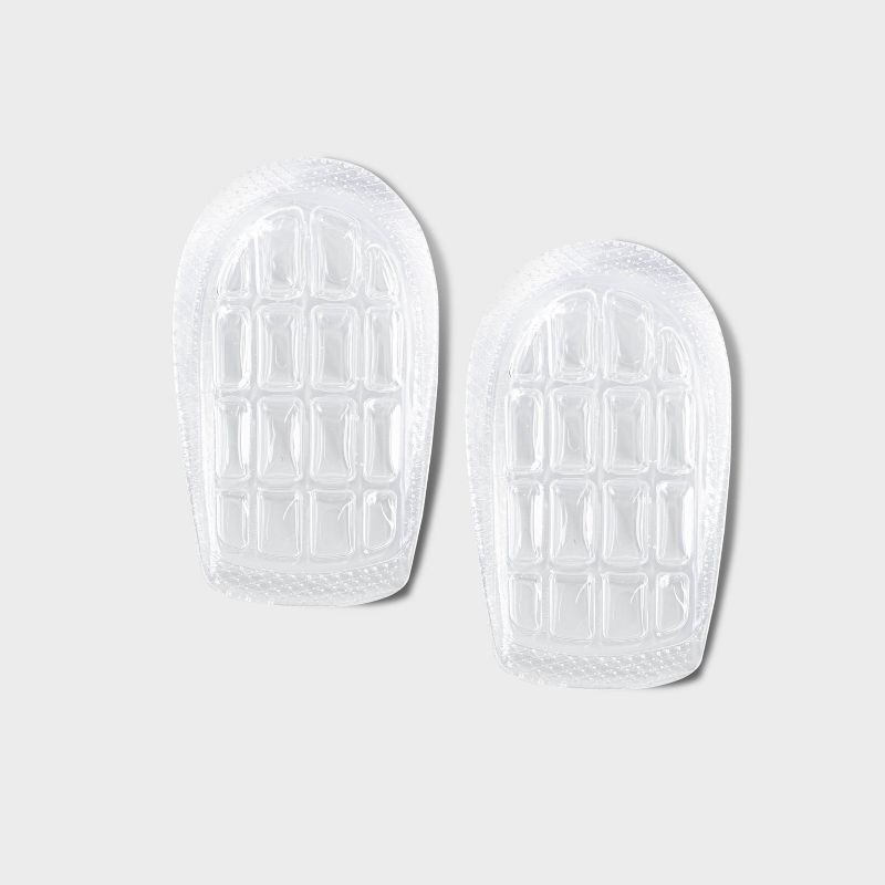 slide 2 of 5, Fab Feet Women's by Foot Petals Air Gel Heel Cup Insoles - Clear, 1 ct
