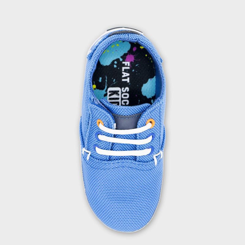 slide 3 of 4, Kids' FLAT SOCKS No Show Cushioned Socks - One Size Fits Most Paint Splatter: Trim to Size, Foot Odor Control, 1 ct