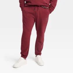 Houston White Adult Mid-Rise Logo Jogger Pants - Red L